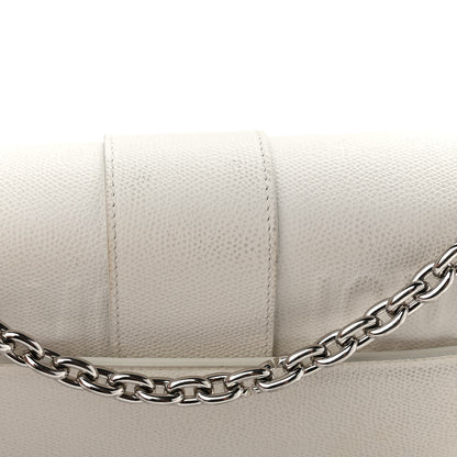 Christian Dior Grained Calfskin 30 Montaigne Chain Flap Bag White 10 of 10