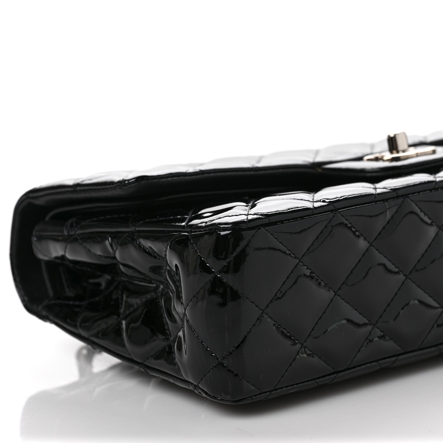 Chanel Patent Quilted Medium Double Flap Black 8 of 10