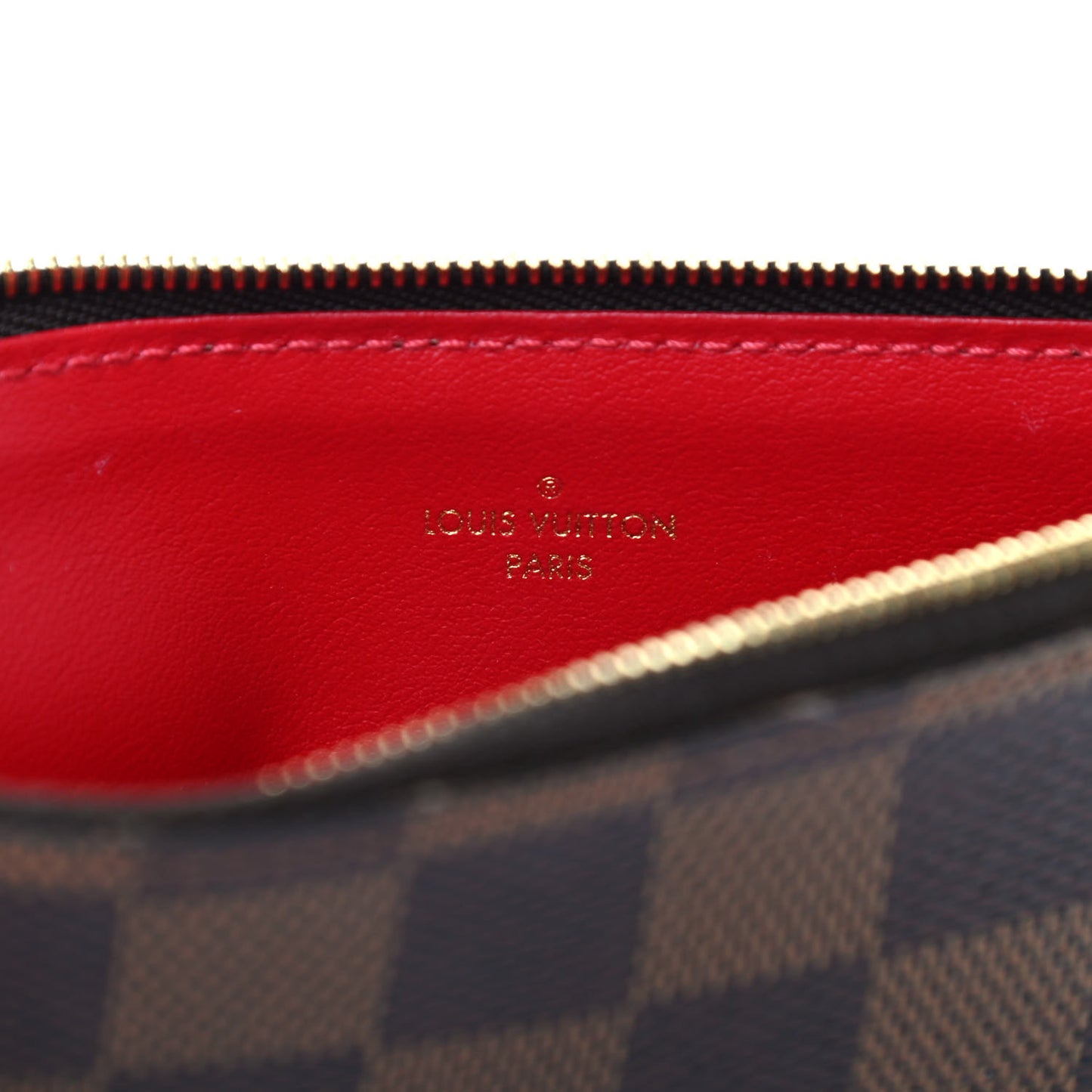Damier Ebene Felicie Chain Wallet Zippered Insert