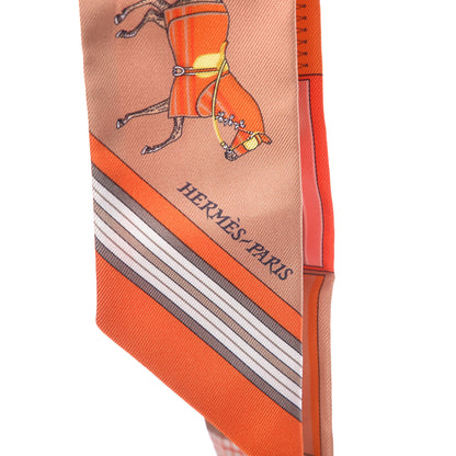 Hermes Silk Couvertures Nouvelles Twilly Orange Jaune Capucine 5 of 5