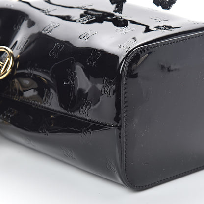 Fendi Vitello Vernice Mou F is Fendi Karligraphy Embossed Mini Mon Tresor Bucket Bag Black 7 of 8