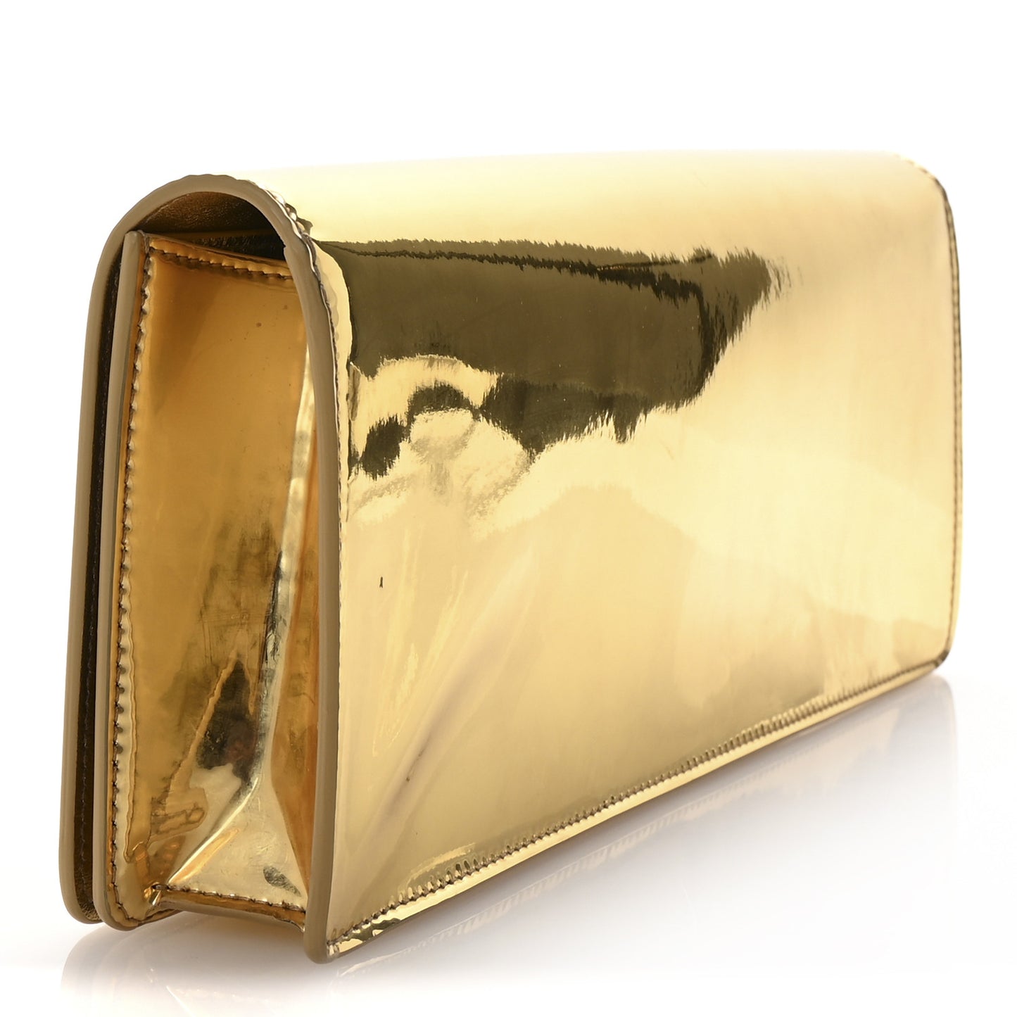 Laminated Clutch Gold