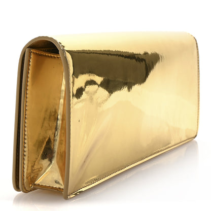 Celine Laminated Clutch Gold 3 of 7
