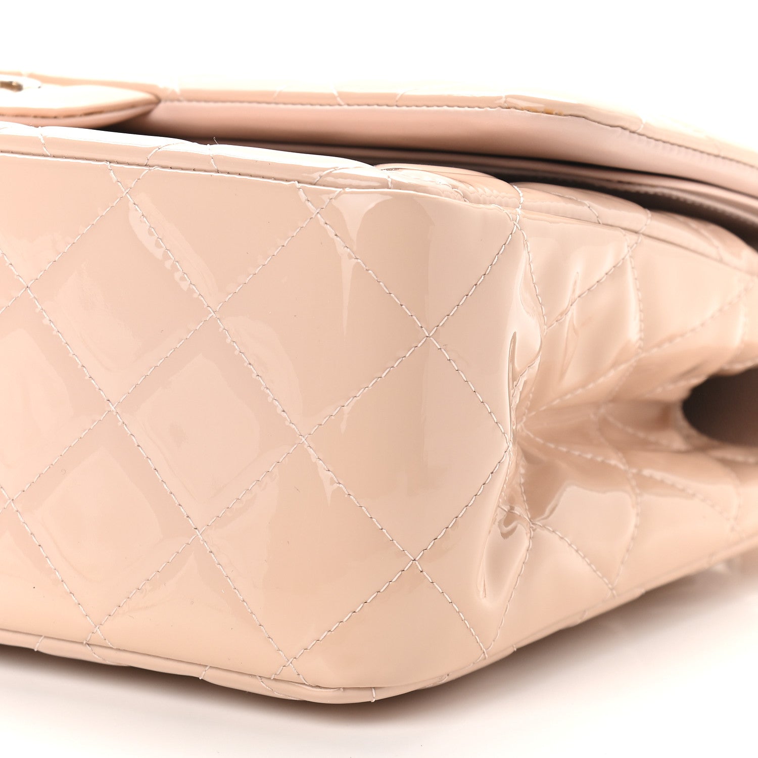 Chanel Patent Quilted Jumbo Double Flap Light Pink 9 of 9