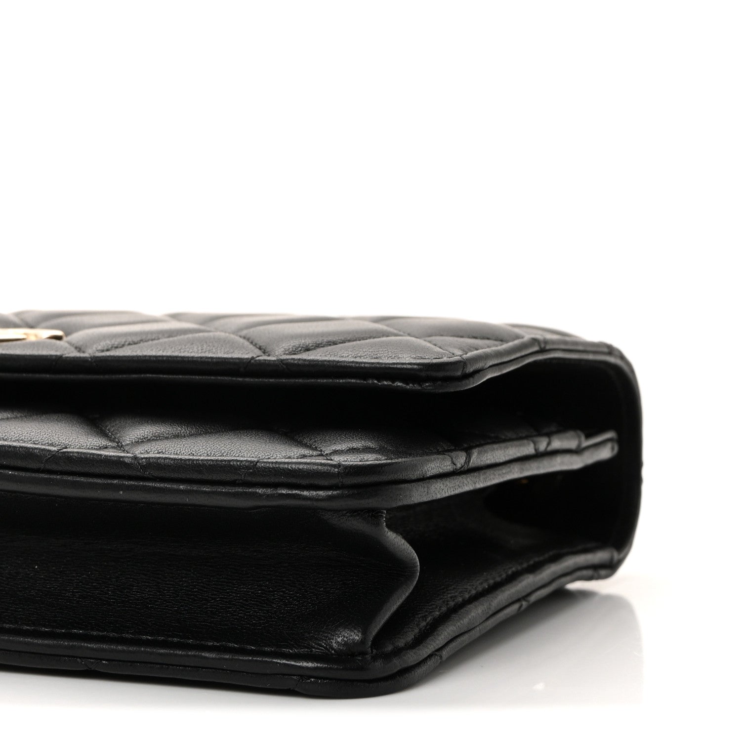 Chanel Lambskin Quilted Top Handle Trendy CC Wallet On Chain WOC Black 21 of 23