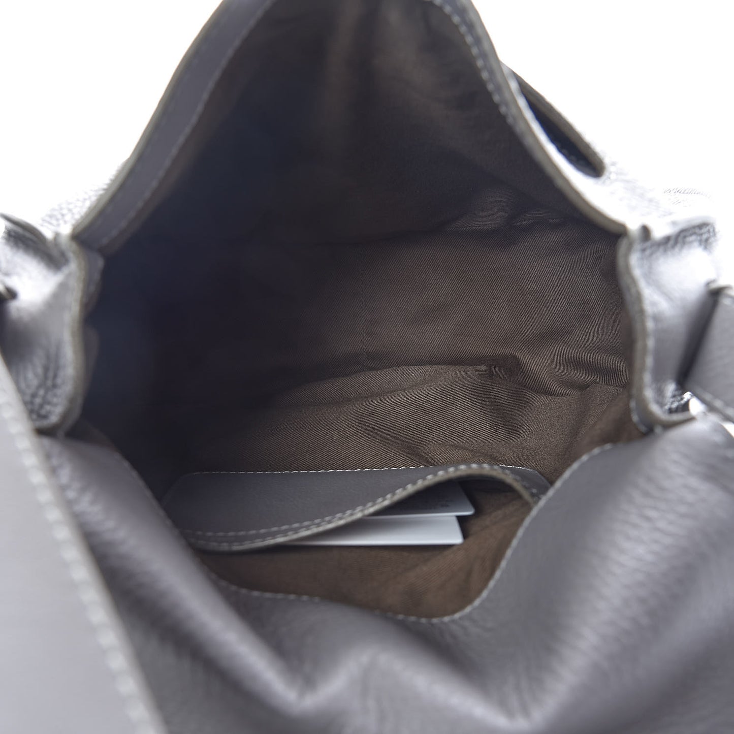 Calfskin Medium Marcie Round Crossbody Bag Cashmere Grey