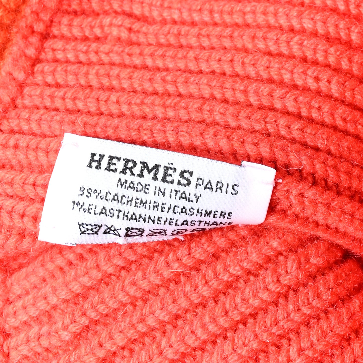 Cashmere Knit Heaven Beanie M Rouge Cornaline Orange Pop