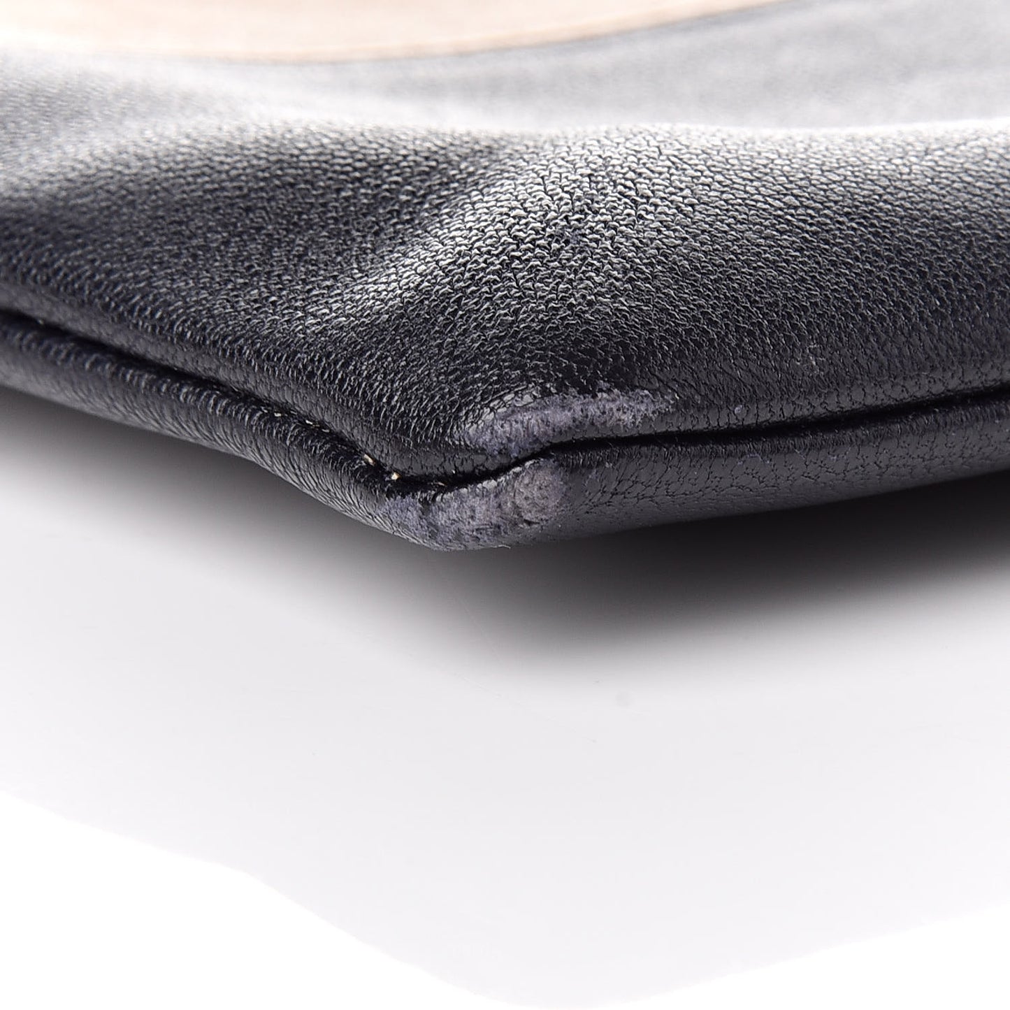 Lambskin Bi-Color Solo Clutch Pouch Nude