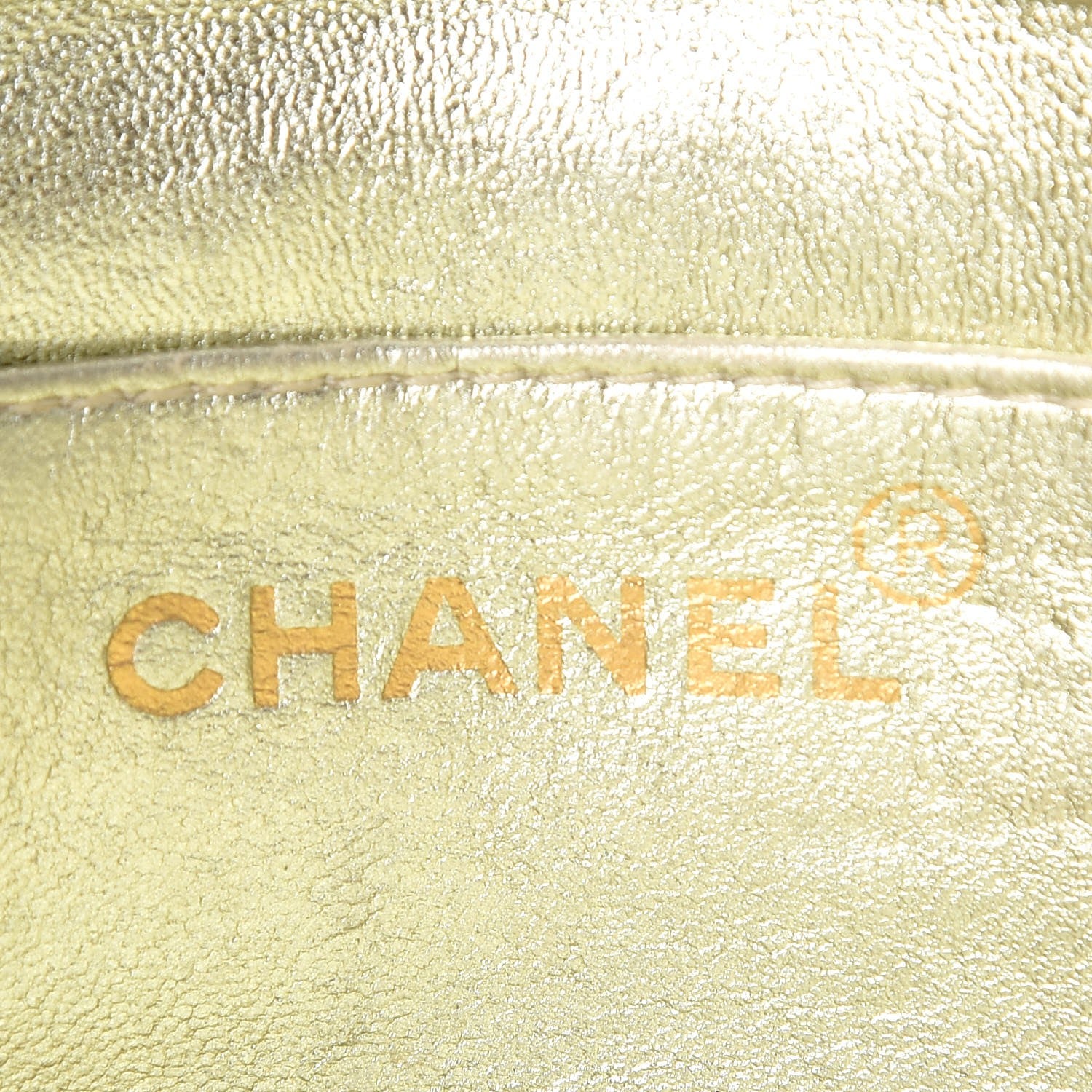 Chanel Metallic Lambskin Vertical Quilted Mini Flap Light Gold 7 of 8