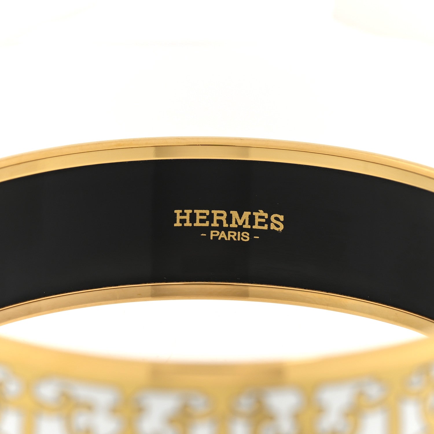 Hermes Enamel Printed Wide Balcons du Guadalquivir Bracelet 65