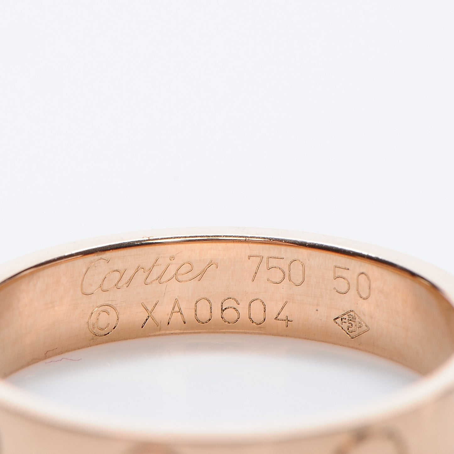 18K Pink Gold 5.5mm LOVE Ring 50 5.5