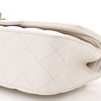 Chanel Caviar Quilted Medium Double Flap White 10 of 10