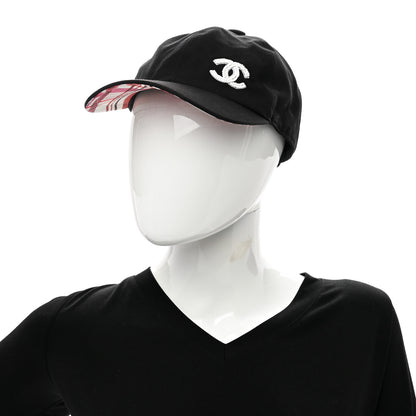 Chanel Cotton Beaded CC Cap Hat Black 2 of 10