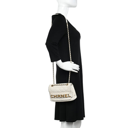 Chanel Calfskin Quilted Small Enchained Flap White 2 of 17
