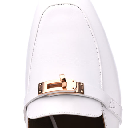 Hermes Calfskin Oz Mules 39.5 White 7 of 11