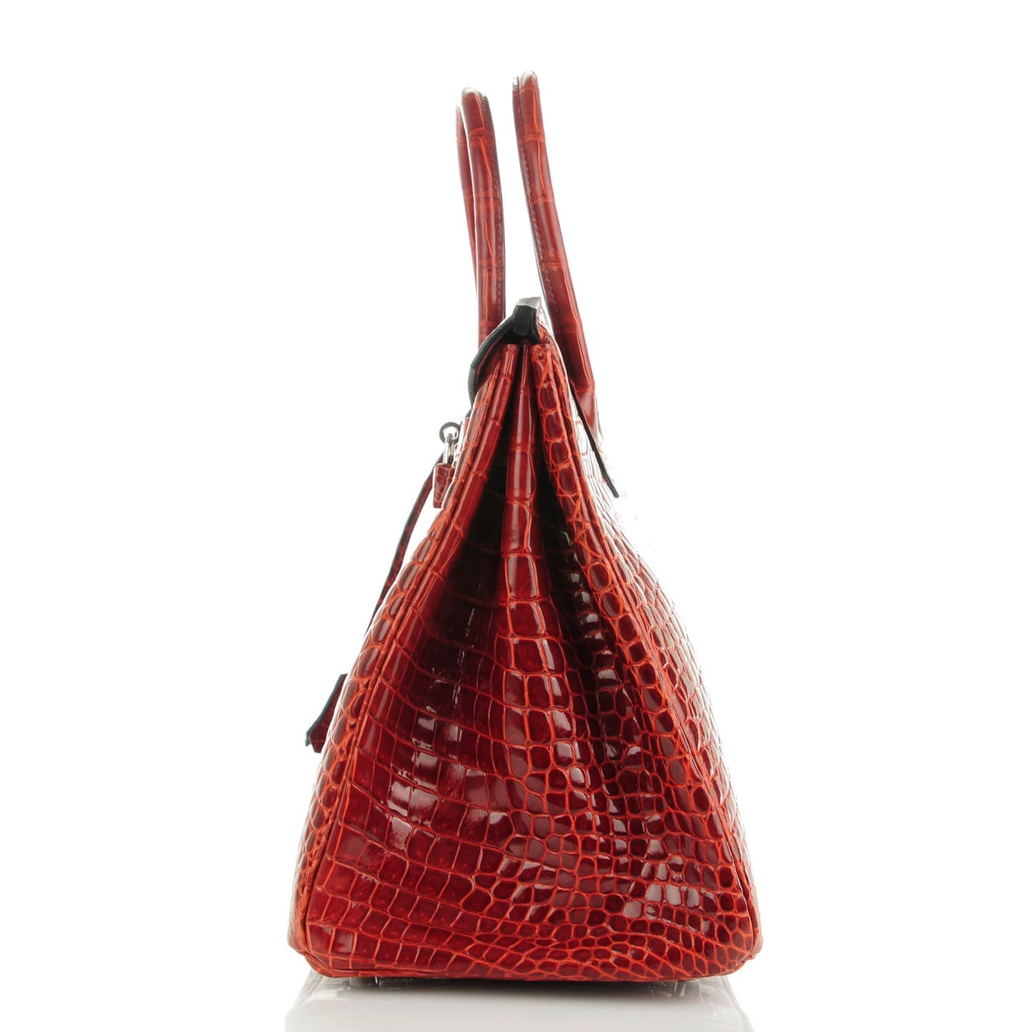 Shiny Porosus Crocodile Birkin 35 Rouge H