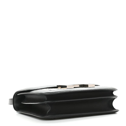 Hermes Swift Toile Dechainee Constance 24 Ficelle Black 3 of 8
