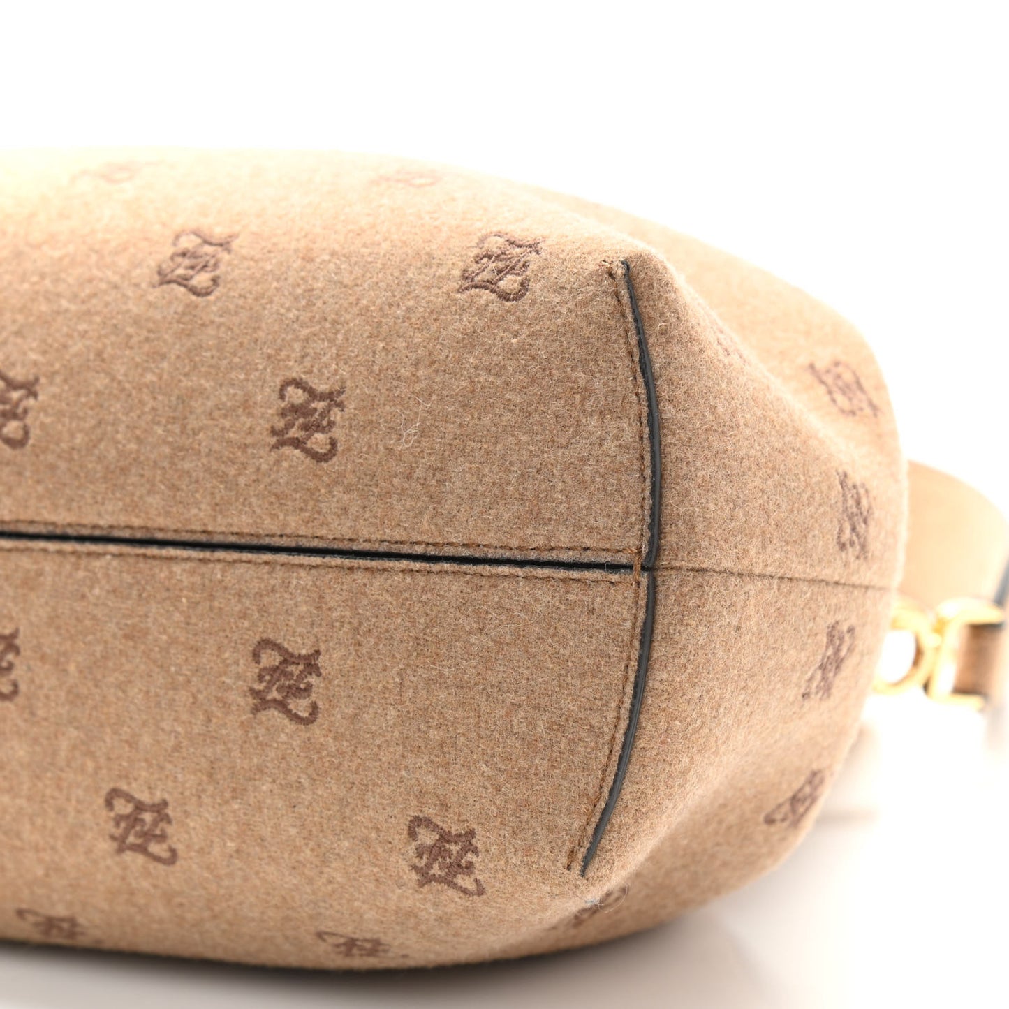 Flannel Karligraphy Embroidered Medium Fendi First Camel