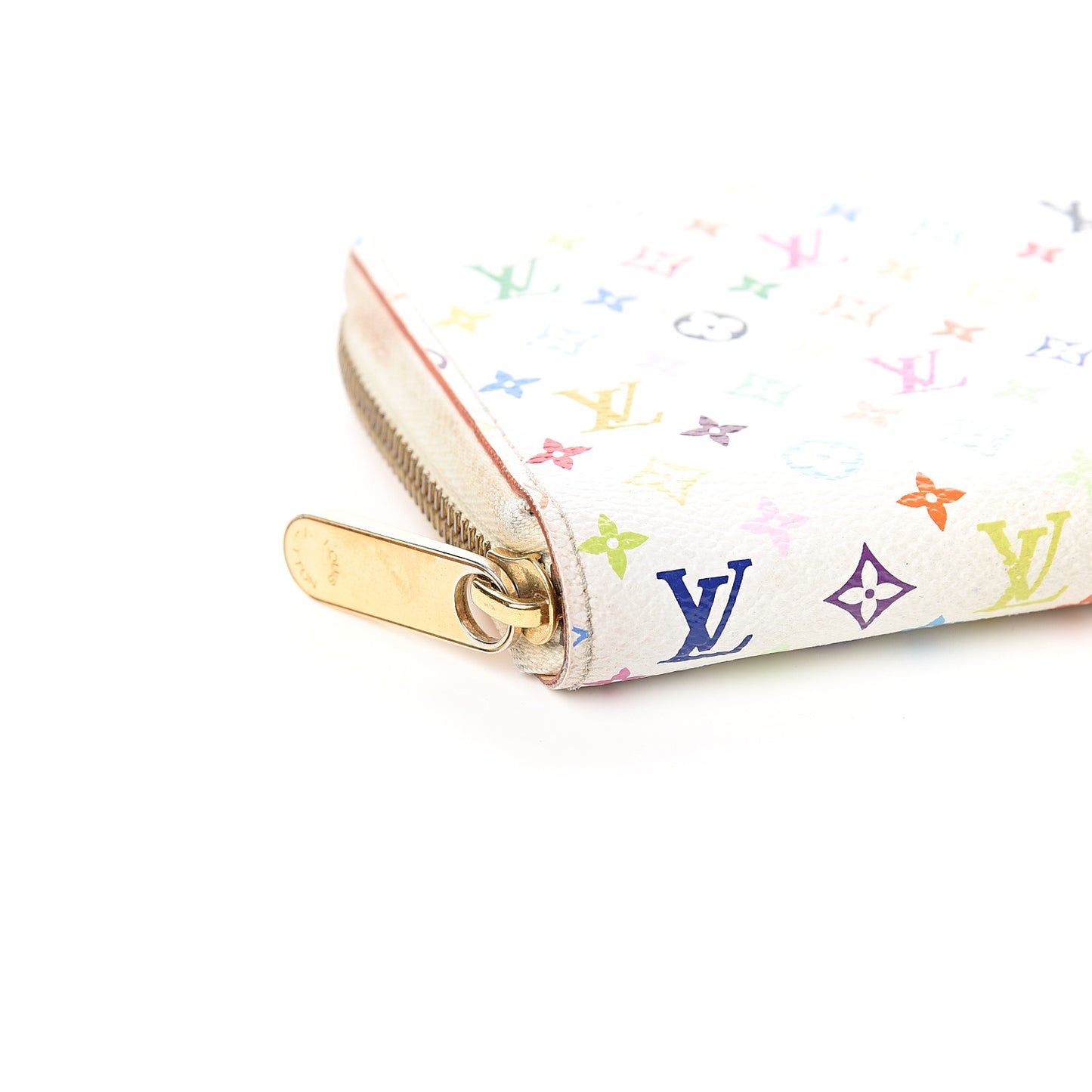 Monogram Multicolor Zippy Wallet White