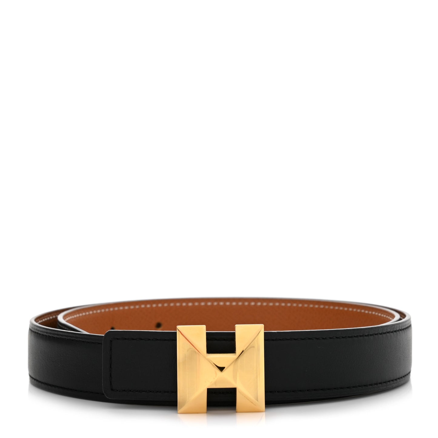 Swift Epsom 24mm Medor H Belt 75 Black Gold
