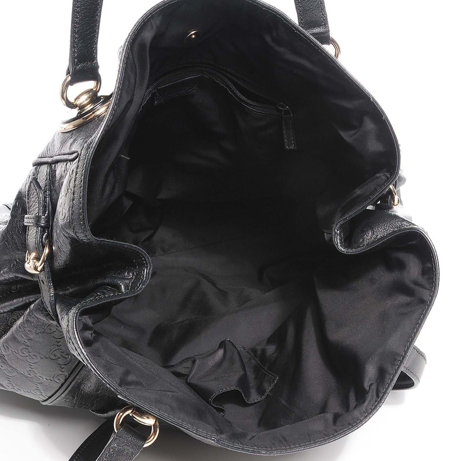 Gucci Guccissima Large Full Moon Tote Black 5 of 7