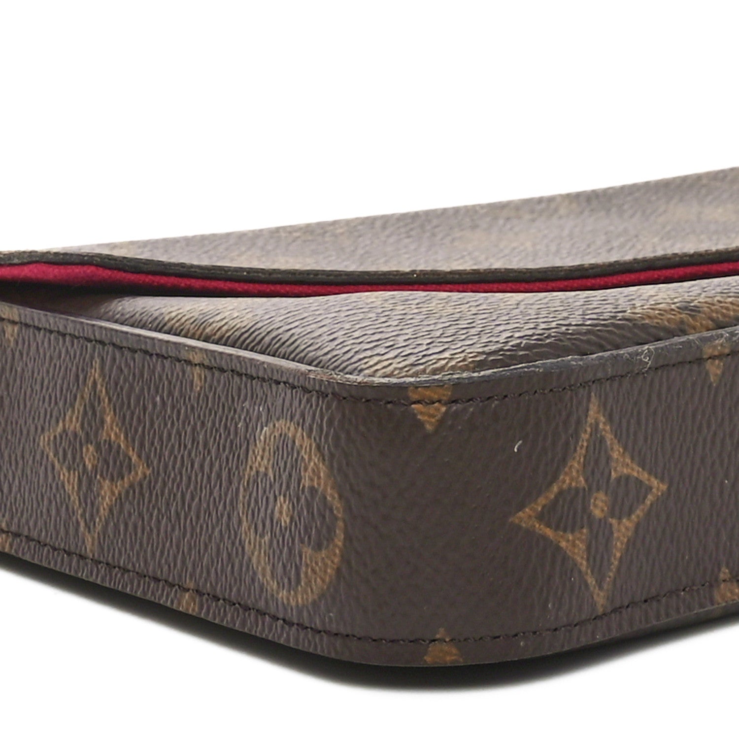 Louis Vuitton Monogram Pochette Felicie Chain Wallet Fuchsia 9 of 12