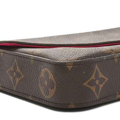 Louis Vuitton Monogram Pochette Felicie Chain Wallet Fuchsia 9 of 12