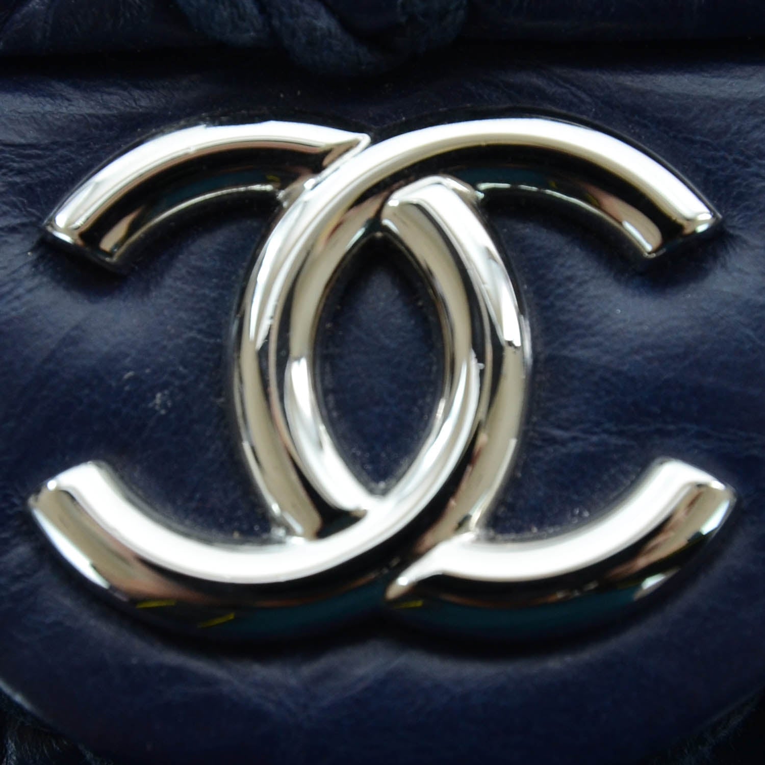 Chanel Calfskin Ultra Stitch Oversize Flap Navy 5 of 10
