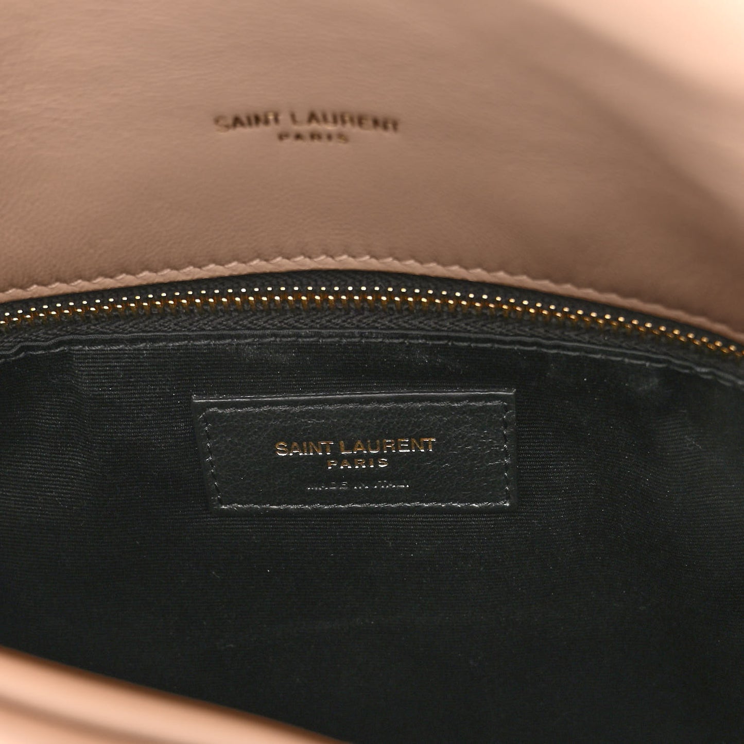 Lambskin Quilted Small Loulou Puffer Monogram Chain Satchel Dark Beige