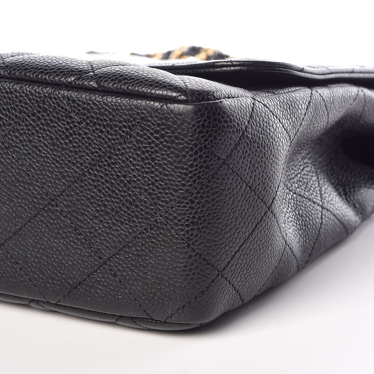 Caviar Quilted Jumbo Single Flap Black