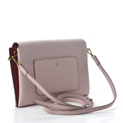 MCM Grained Calfskin Small Milla Clutch Pale Mauve 3 of 9