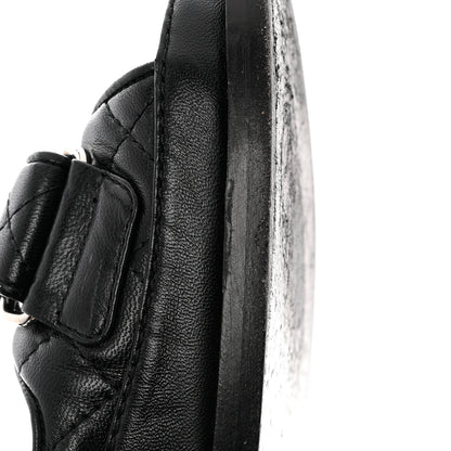 Chanel Grained Calfskin Velcro Dad Sandals 36 Black 9 of 11
