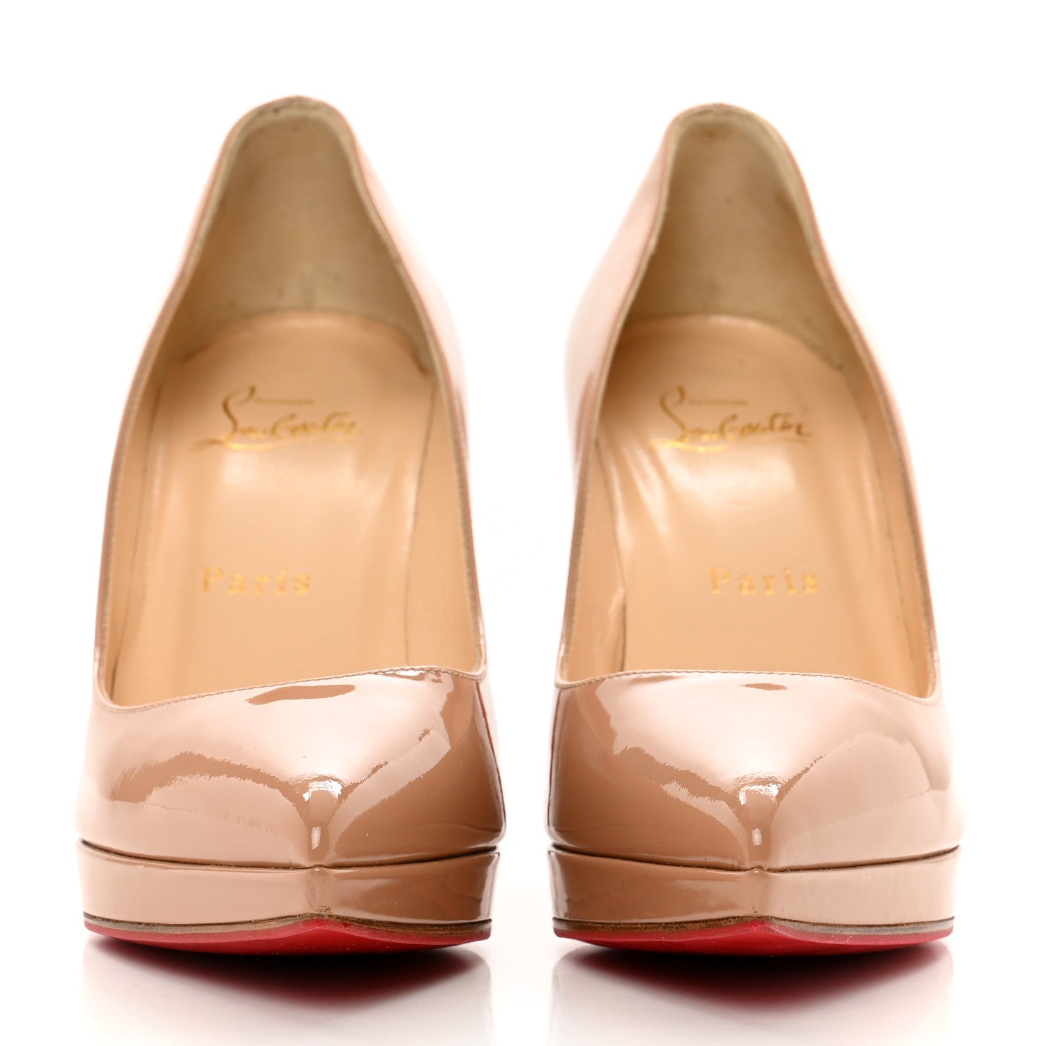 Christian Louboutin Patent Pigalle Plato 85 35.5 Nude 2 of 8