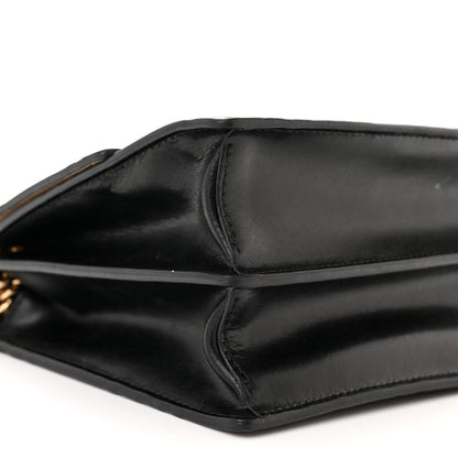 Fendi Vitello Liberty Bi-Color FF 1974 Embossed Small Kan U Shoulder Bag Maya Black 10 of 21
