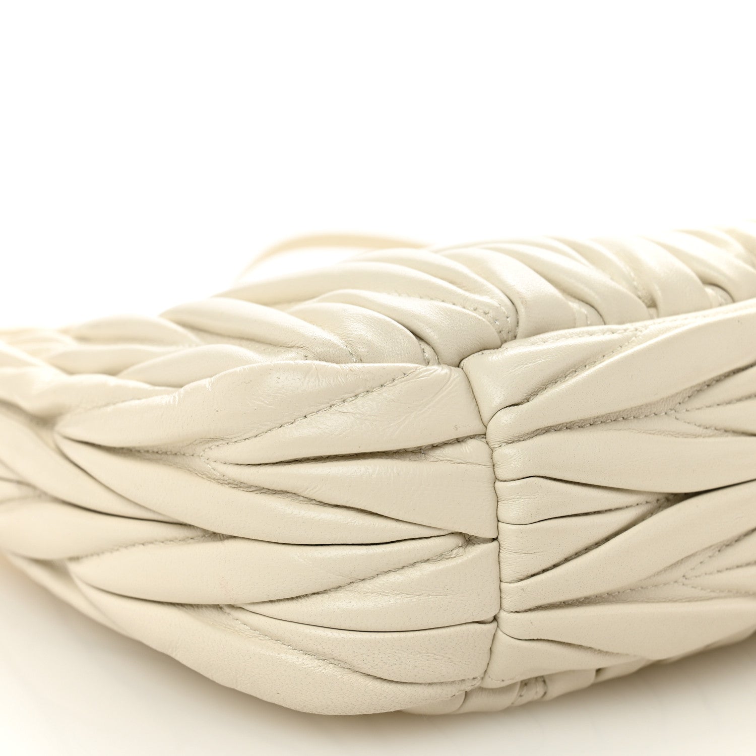 Miu Miu Nappa Matelasse Small Wander Hobo White 9 of 9