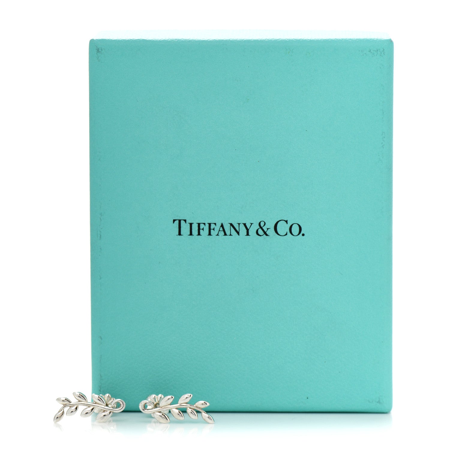 Tiffany Sterling Silver Paloma Picasso Olive Leaf Climber Earrings 5 of 5