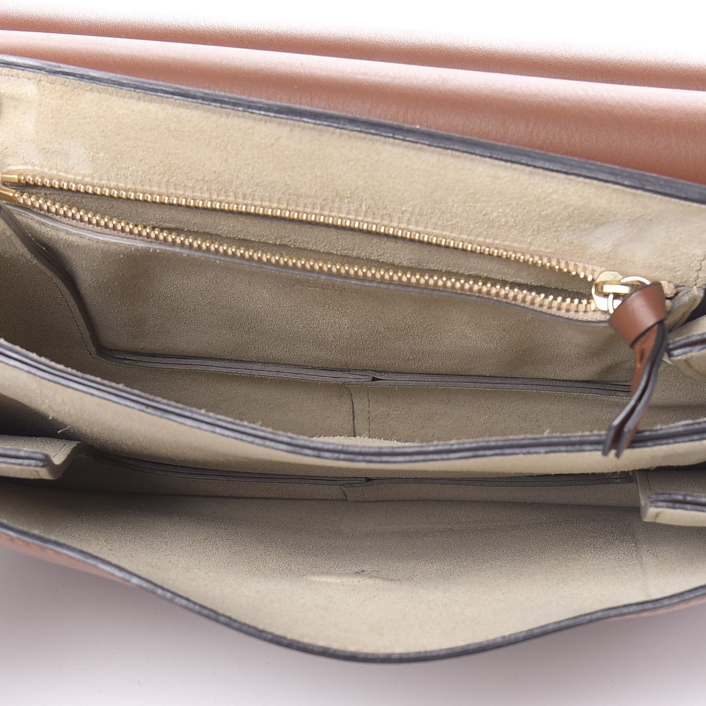 Suede Calfskin Medium Faye Shoulder Bag Tobacco