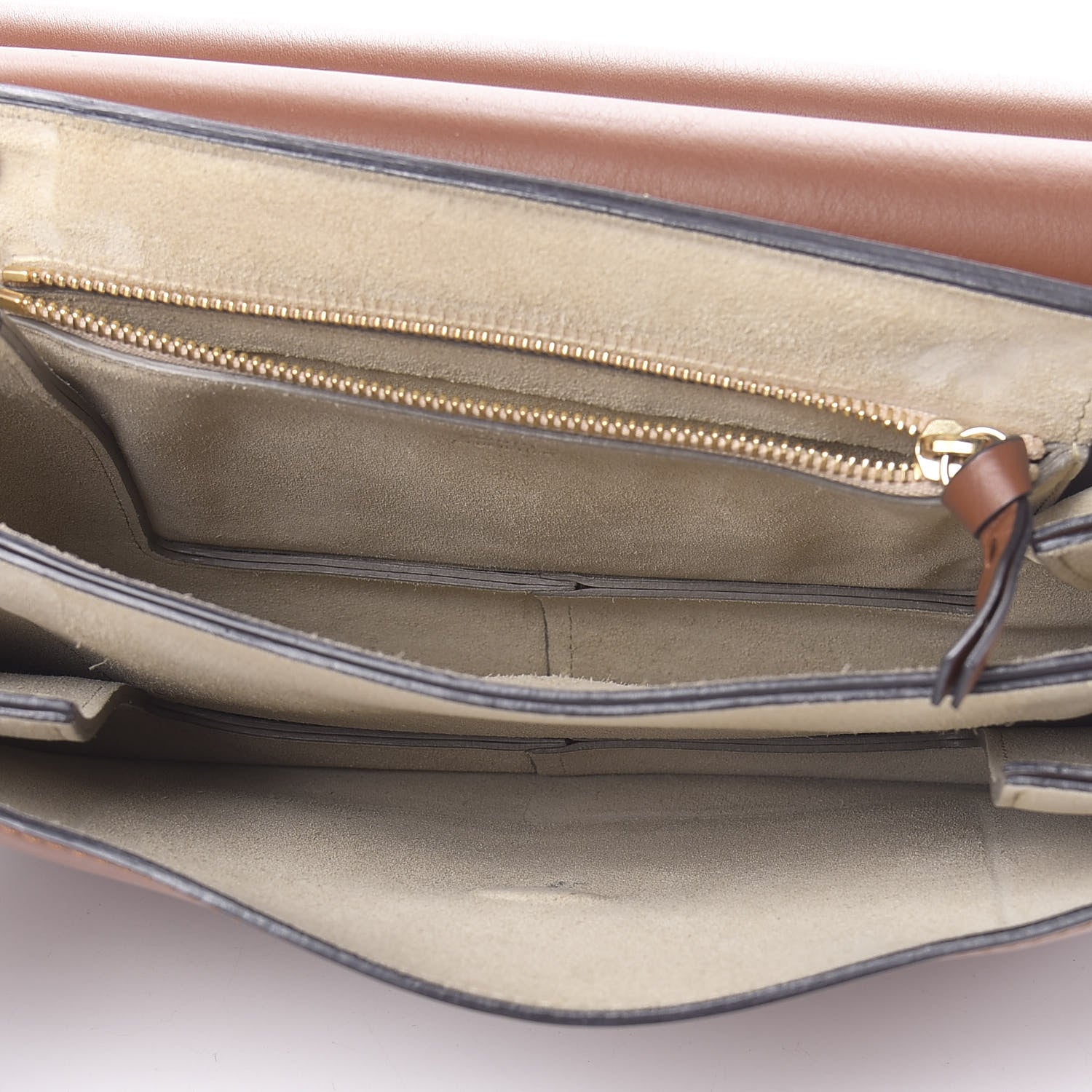Chloe Suede Calfskin Medium Faye Shoulder Bag Tobacco 5 of 15