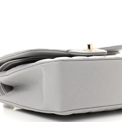Chanel Caviar Quilted Small Double Flap Grey 9 of 11