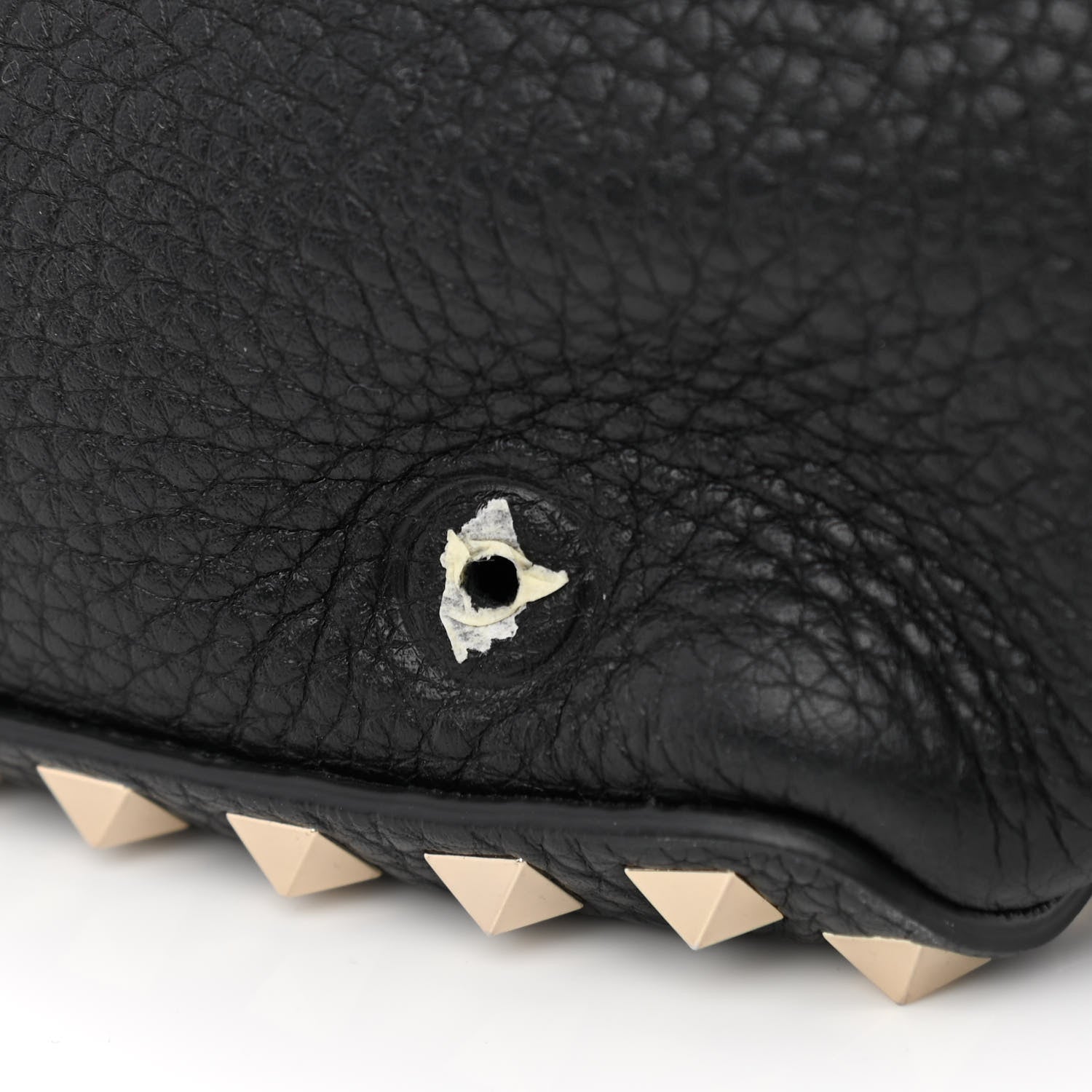 Valentino Garavani Grained Calfskin Small Rockstud Tote Black 10 of 10