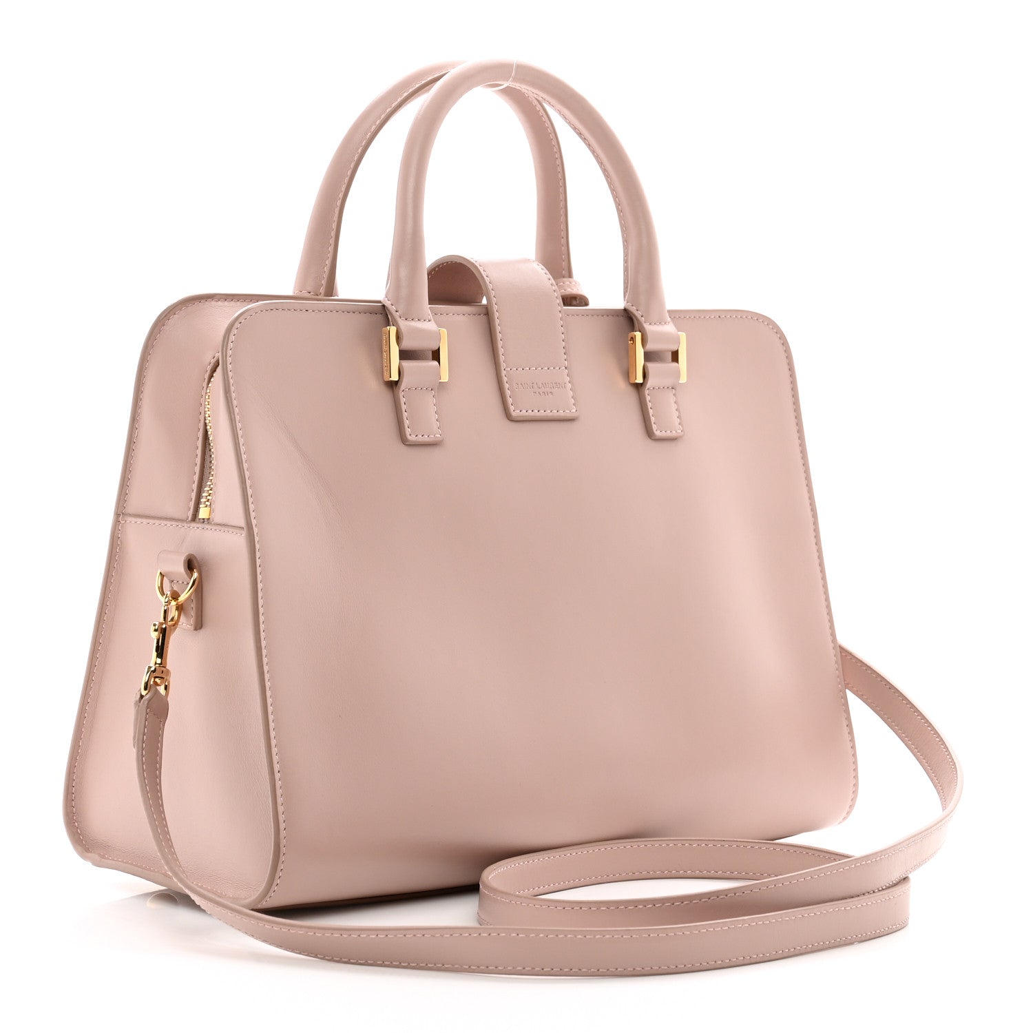 Saint Laurent Smooth Calfskin Small Monogram Cabas Pink 3 of 9