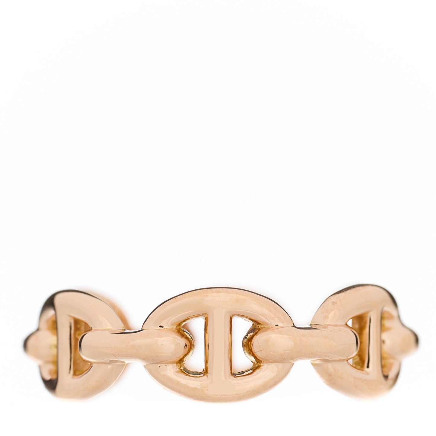 18K Rose Gold PM Chaine D'Ancre Enchainee Ring 49 4.75