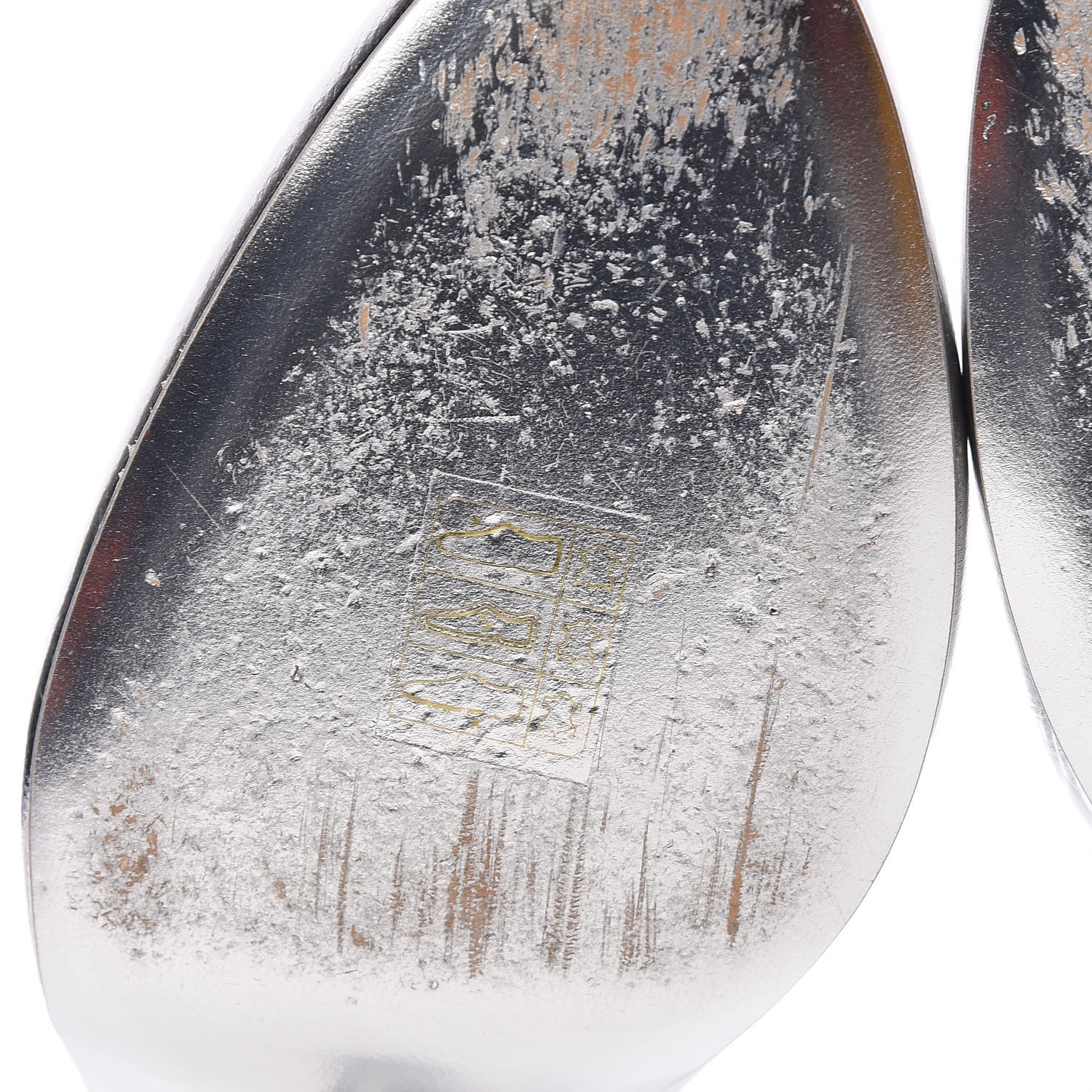 Chanel Metallic Goatskin CC Mules 38.5 Silver 8 of 13
