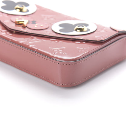 Louis Vuitton Vernis Valentine Dog Pochette Felicie Chain Wallet Pink 7 of 10
