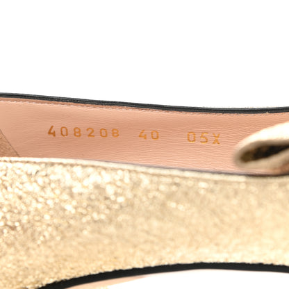 Gucci Galassia GG Marmont Fringe 50mm Loafer Pumps 40 Platino 8 of 9