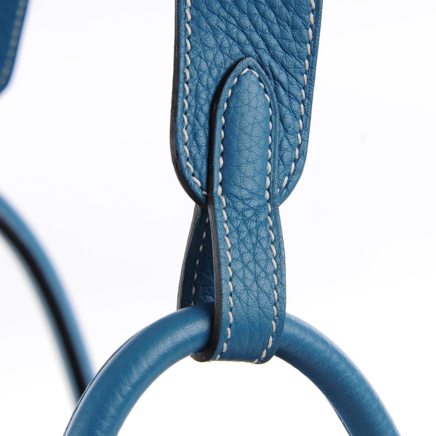 Hermes Taurillon Clemence Lindy 30 Blue Jean 12 of 19