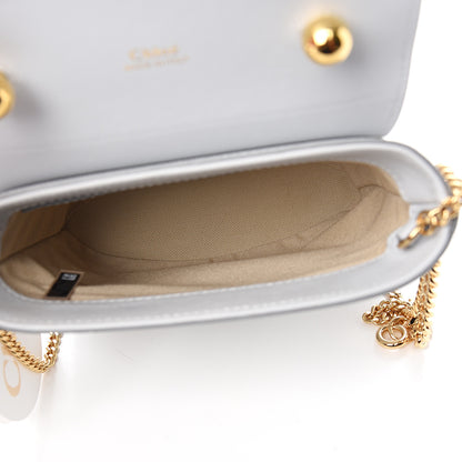 Chloe Calfskin Lizard Embossed Small Aby Lock Light Cloud 4 of 8
