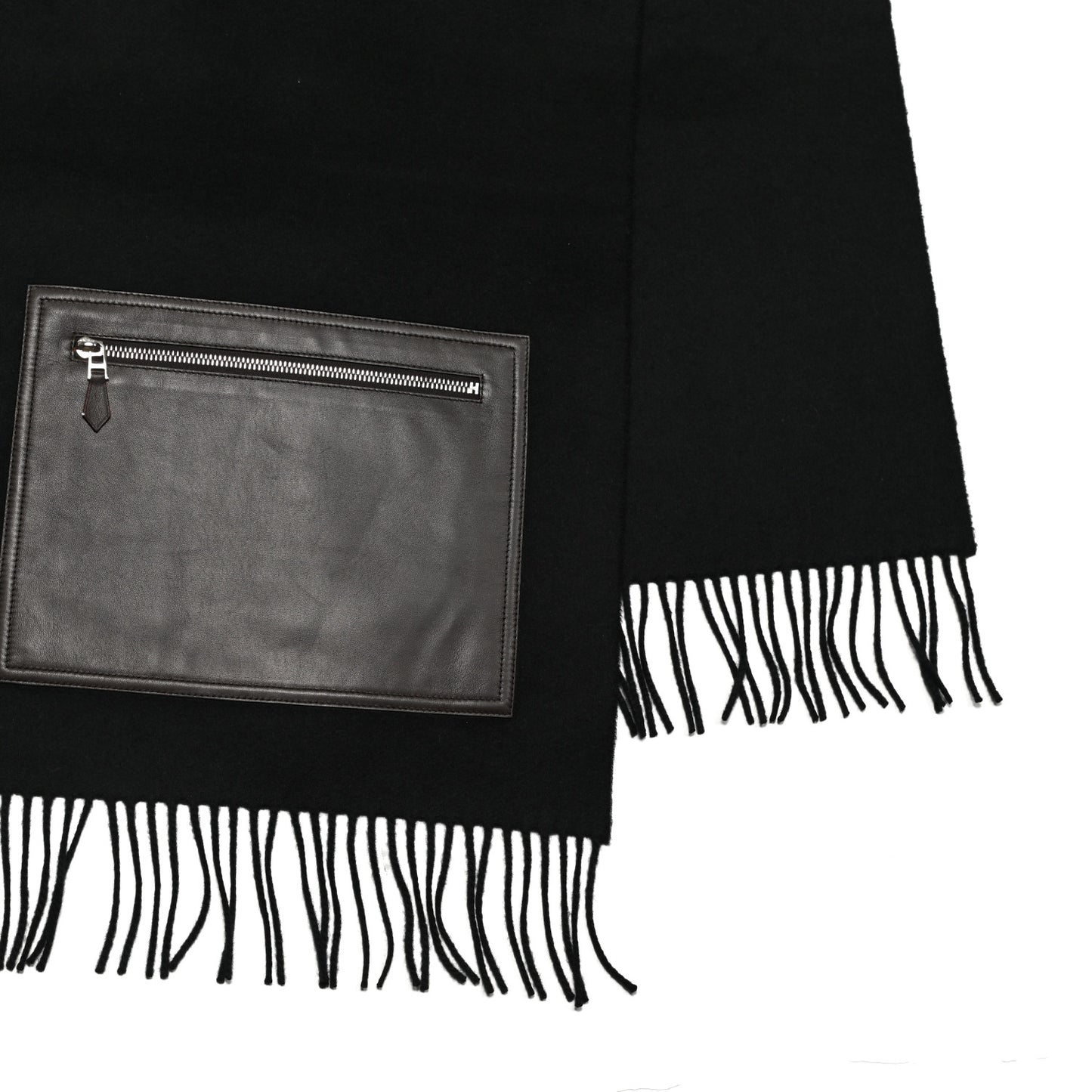 Cashmere Lambskin Pocket Muffler Black