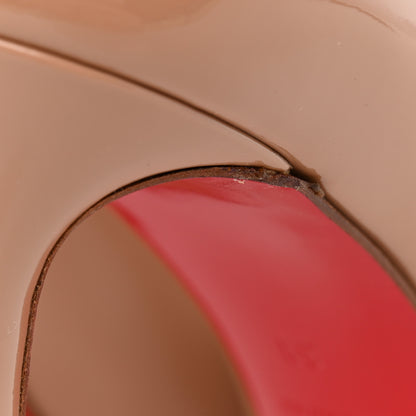 Christian Louboutin Patent Pigalle Follies 100 Pumps 39 Nude 10 of 16