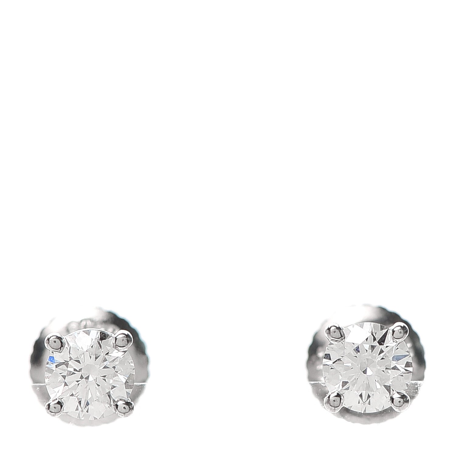 Tiffany Platinum Diamond .52ctw Solitaire Earrings 1 of 5